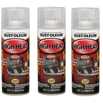 Rust-Oleum Automotive 260771 11-Ounce 2000 Degrees High Heat Spray, Gloss Clear (3-(Pack))
