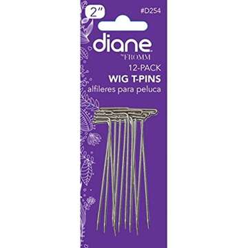 Diane 2-Inch T-Pins for Wigs, Toupees, Hairpieces, Crafting, Displaying, Styling Mannequin Heads and...