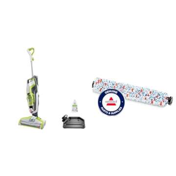 Bundle of Bissell CrossWave Floor and Area Rug Cleaner, Wet-Dry Vacuum, 3888A, Green + Bissell 1868 CrossWave Multi-Surface Brush Roll