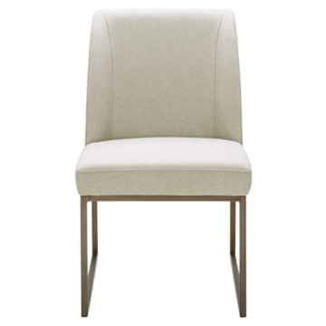 Rivet Contemporary Dining Chair with Brass Base, 34"