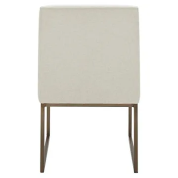 Rivet Contemporary Dining Chair with Brass Base, 34"