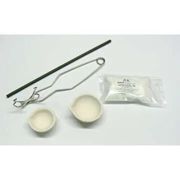 JTS Melting Kit Gold & Silver Italian Crucibles Set Whip Handle Carbon Rod Borax Torch Melt Scrap
