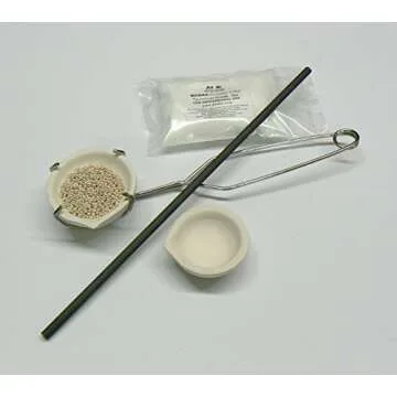 JTS Melting Kit Gold & Silver Italian Crucibles Set Whip Handle Carbon Rod Borax Torch Melt Scrap