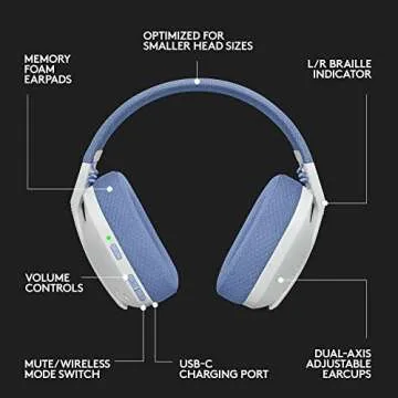 Logitech G435 LIGHTSPEED Wireless Gaming Headset - White