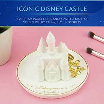 Paladone Disney Princess Castle Jewelry Dish | Decorative Earring and Ring Holder