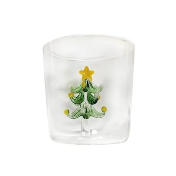 3D Christmas Tree Drinking Glass for Wine and Water