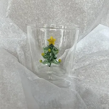3D Christmas Tree Drinking Glass for Wine and Water