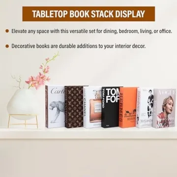 Decorative Books - Fake Books for Home Decor, Aesthetic Books for Room Decor, Coffee Table, Living Room, Preppy, Book Shelf, Shelf Decor, Designer Books Decor Set