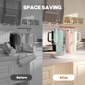 QimCoor Stylish Rotating Tumbler Organizer for 40 oz Cups