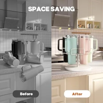 QimCoor Stylish Rotating Tumbler Organizer for 40 oz Cups