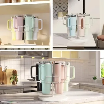 QimCoor Stylish Rotating Tumbler Organizer for 40 oz Cups