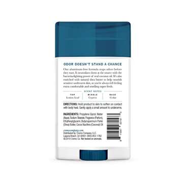 Cremo Blue Cedar and Cypress Aluminum-Free Deodorant, 2.65 Oz
