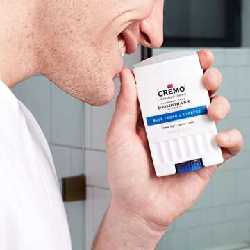 Cremo Blue Cedar and Cypress Aluminum-Free Deodorant, 2.65 Oz