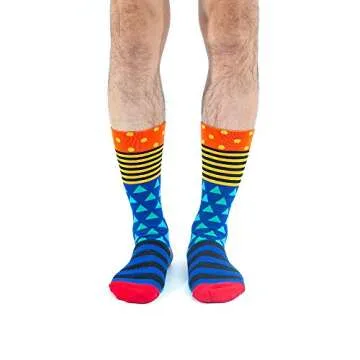 BONANGEL Fun Socks, Cool Cute Food Graphic Animal Novelty Crazy Funny Crew Dress Socks for Men