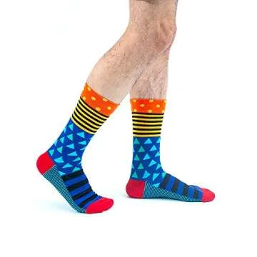 BONANGEL Fun Socks, Cool Cute Food Graphic Animal Novelty Crazy Funny Crew Dress Socks for Men