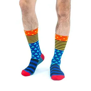 BONANGEL Fun Socks, Cool Cute Food Graphic Animal Novelty Crazy Funny Crew Dress Socks for Men