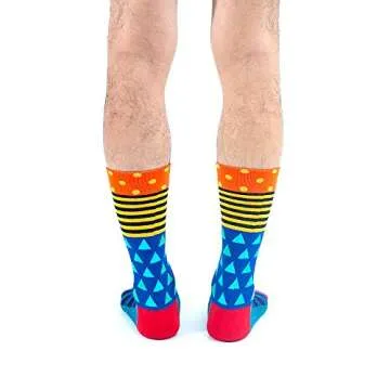 BONANGEL Fun Socks, Cool Cute Food Graphic Animal Novelty Crazy Funny Crew Dress Socks for Men