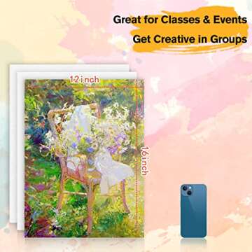 Simetufy 24 Pack 12 x 16 inch Canvas Boards for Painting- Gesso Primed Acid-Free 100% Cotton Canvas Panels for Acrylics Oil Watercolor Tempera Paints