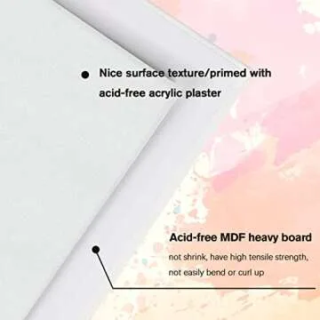 Simetufy 24 Pack 12 x 16 inch Canvas Boards for Painting- Gesso Primed Acid-Free 100% Cotton Canvas Panels for Acrylics Oil Watercolor Tempera Paints