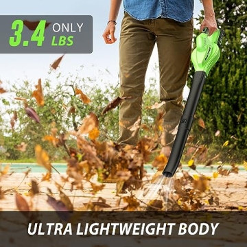 Lightweight Cordless Leaf Blower with Battery - 20V Handheld