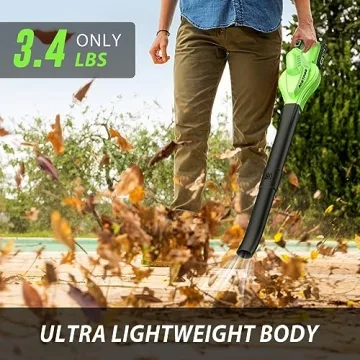 Lightweight Cordless Leaf Blower with Battery - 20V Handheld