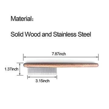 Solid Wood Pet Comb - Grooming Tool for Cats, Dogs, and Rabbits
