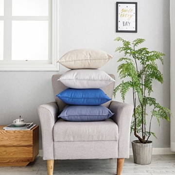 Eco-Friendly Yellow Lumbar Pillow Cover Linen Cotton Blend