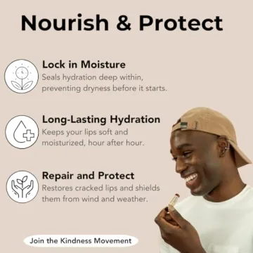 USDA Organic Lip Balm for Moisturized Lips - 3 Pack