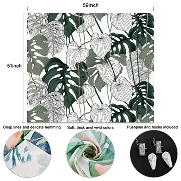 JOYPLUS Palm Tree Leaves Velvet Tapestry for Home Decor