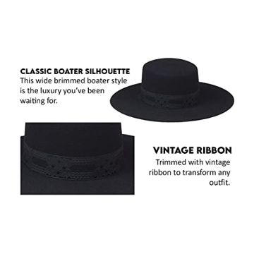 Lack of Color Sierra Gold Wide-Brimmed Wool Hat for Women