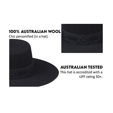 Lack of Color Sierra Gold Wide-Brimmed Wool Hat for Women