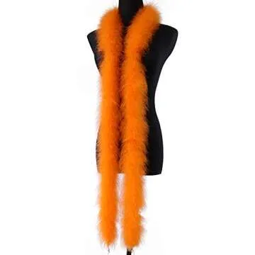 2 Yards Fluffy Marabou Feather Boa for Crafting and Decoration