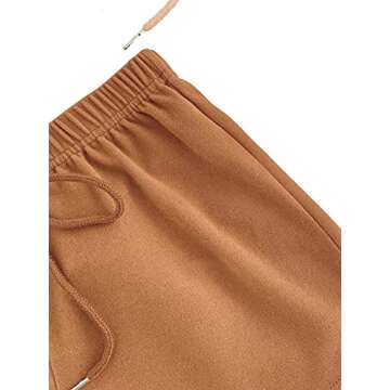 MakeMeChic Women's 3pack Elastic Waist Knot Front Lounge Track Shorts Brown Apricot Rust Brown M