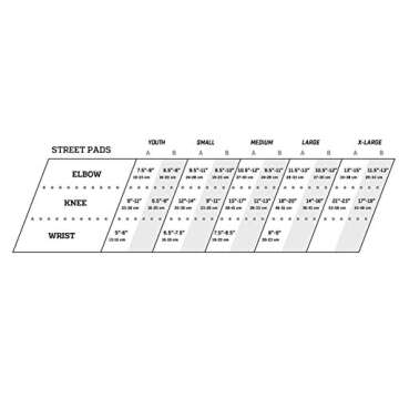 Pro-Tec Street Knee Pad Protective Gear Set for Skating and Biking, Medium, Black