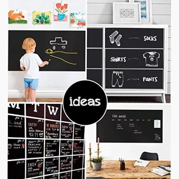 Extra Large Chalkboard Peel and Stick Paper 9 Feet Roll