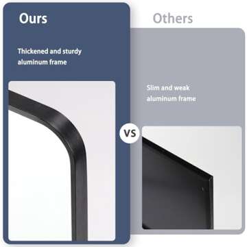 Giftgarden 47"x14" Gold Full Length Mirror Aluminum Framed, Modern Long Wall Mirror Tall Full-Body, Wall Mounted or Over The Door Hanging for Bedroom Closet Bathroom, Golden