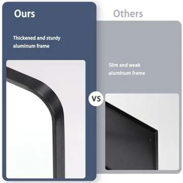 Giftgarden 47"x14" Gold Full Length Mirror Aluminum Framed, Modern Long Wall Mirror Tall Full-Body, Wall Mounted or Over The Door Hanging for Bedroom Closet Bathroom, Golden