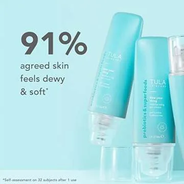 TULA Skin Care Dew Your Thing Moisturizing Gel Cream - Weightless Moisturizer for Face, Lightweight Water-Based Face Cream for Dewy Hydration, 1.7 oz.