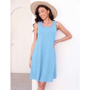 Halife Women's Sleeveless Sundress with Pockets