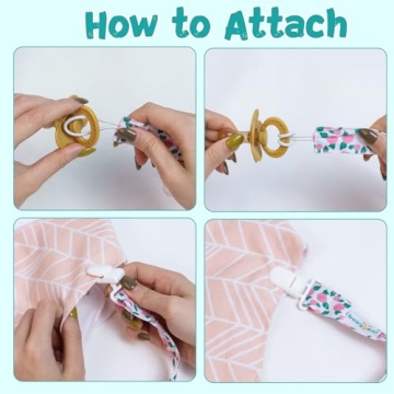 Babygoal Floral Pacifier Clips - Cute, Durable & Safe 6 Pack