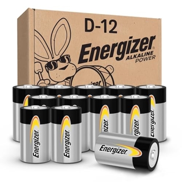 Energizer Alkaline Power D Batteries 12 Count Pack, Long-Lasting Performance Guaranteed