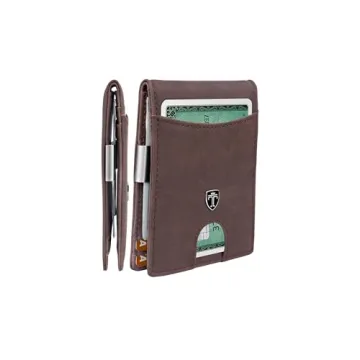TRAVANDO Money Clip Wallet RIO - Slim RFID Wallet for Men in Vintage Leather