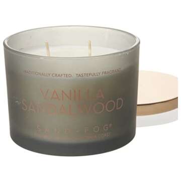 Sand and Fog Vanilla Sandalwood Candle(Clear Jar)