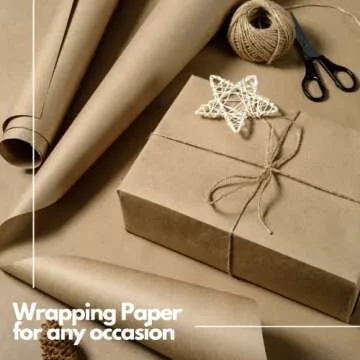 Eco-Friendly Ofelia Kraft Wrapping Paper Roll, 30x100ft