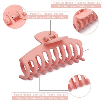 8 Pcs Large Claw Hair Clips for Thick Hair