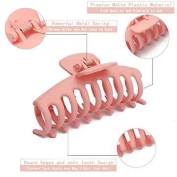 8 Pcs Large Claw Hair Clips for Thick Hair