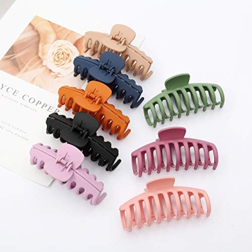 8 Pcs Large Claw Hair Clips for Thick Hair