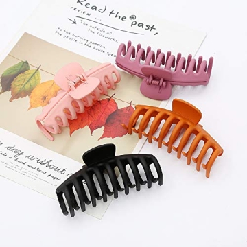 8 Pcs Large Claw Hair Clips for Thick Hair