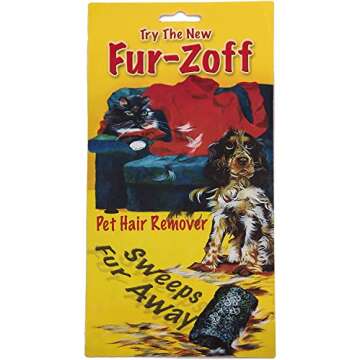 Fur-Zoff Pet Hair Remover - 2 Pack Reusable Cat and Dog Hair Removal Tool for Auto Interior, Bedding, Carpet, Couch, and Furniture
