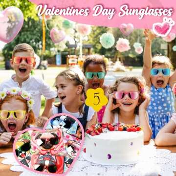 24PCS Valentines Day Gift Cards with Glasses Valentine's Day Fun Dog Face Cards Easter Party Favors ...